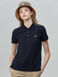 Hazzys哈吉斯短袖Polo衫女士夏季休闲T恤英伦运动风时尚体恤上衣