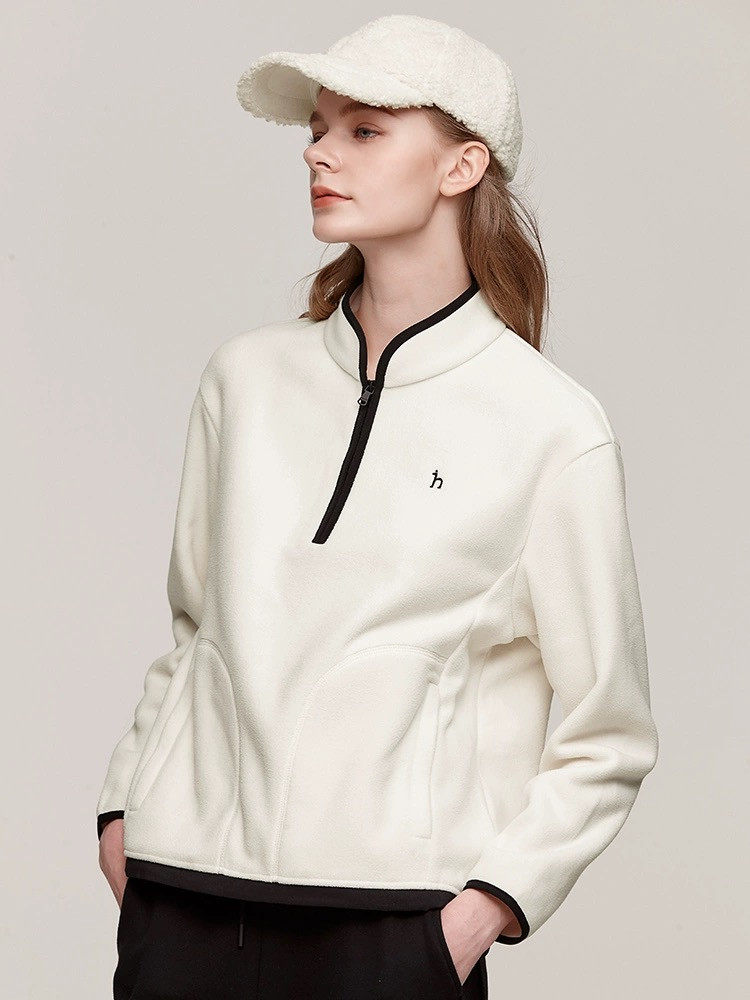 【摇粒绒】Hazzys哈吉斯女装23年早秋休闲版柔软立领保暖卫衣外套怎么样,好用不?