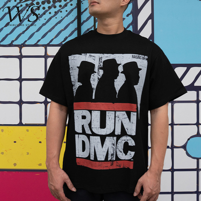 美式复古印花短袖T恤男女