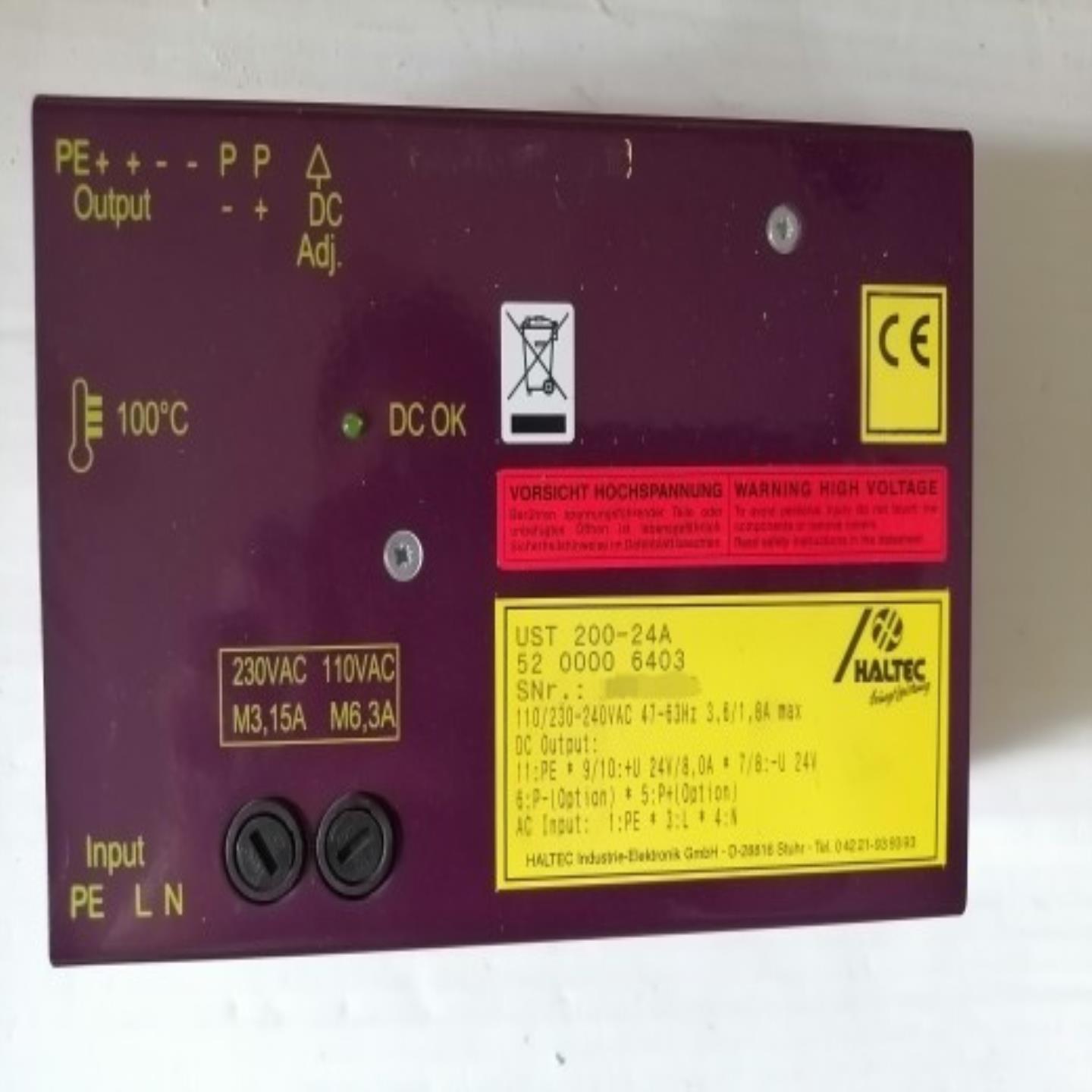 HALTEC电源UST 200-24A原装98新现货询价
