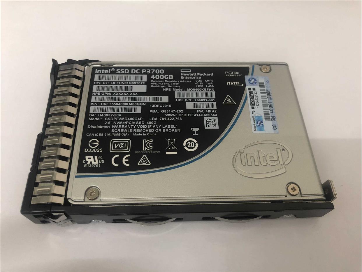 询价HP原装 736936-B21 765059-001 400GB 2.5 NVME SAS P3700 SS