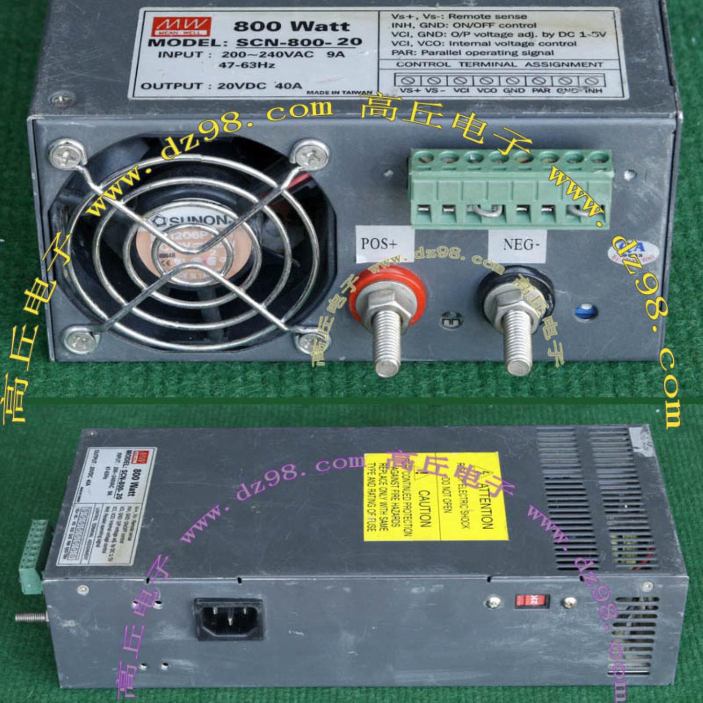 台湾MW 明纬 SCN-800-20 20V-24V 40A-33A 开关电源 原装拆机询价