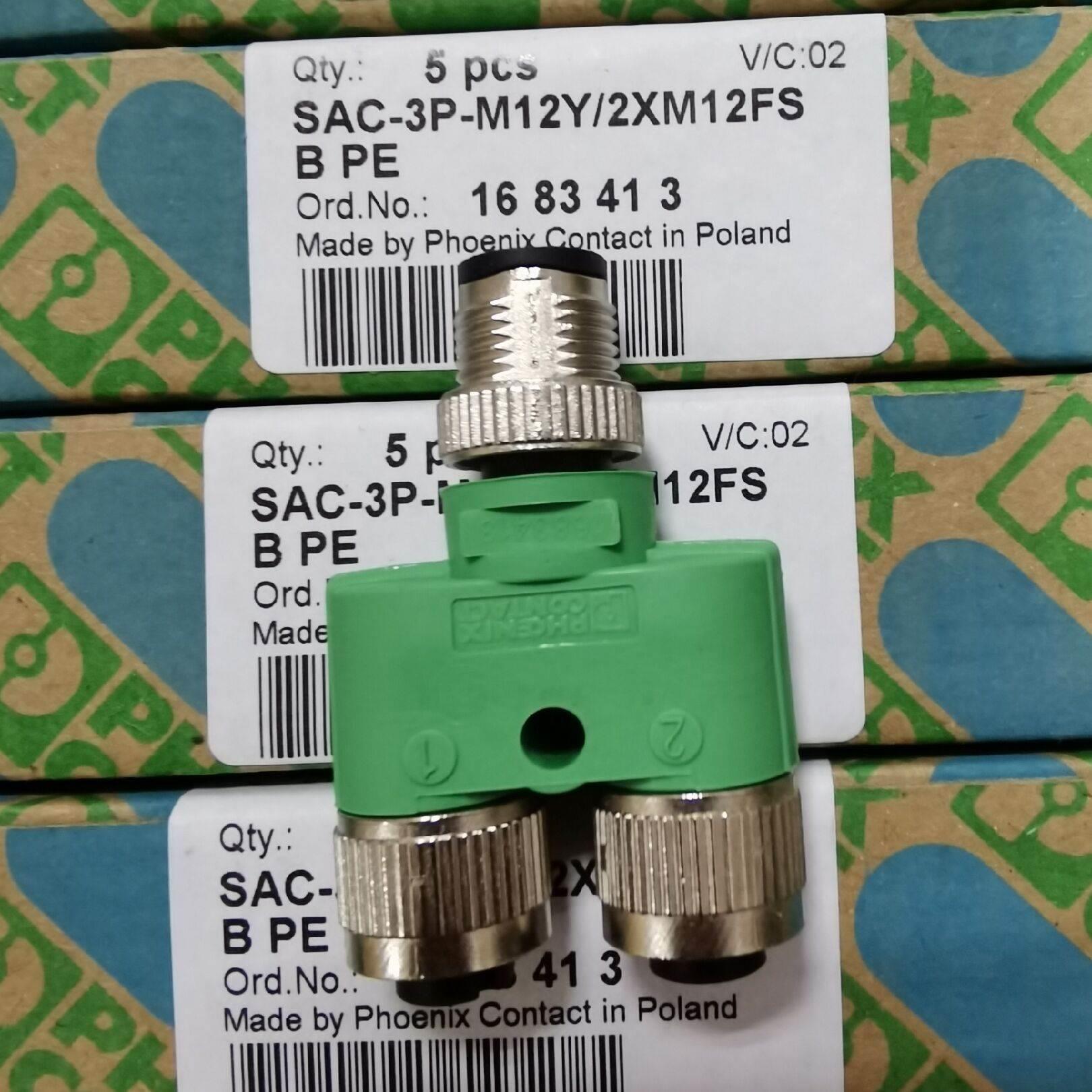 真品包邮1683413菲尼克斯Y型连接器SAC-3P-M12Y2XM12FS B PE询价