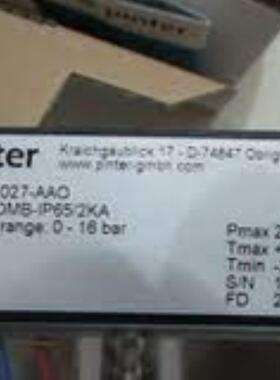 PINTER M0032A-031-AAOM0031A-026-AAO M0131A-027-AAO压力询价