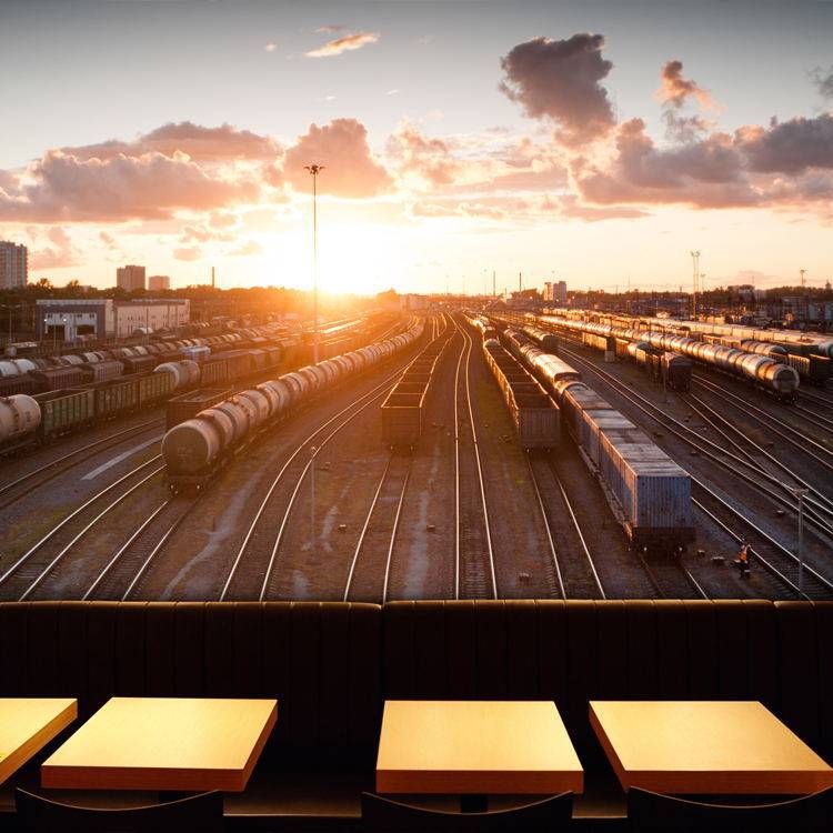 3d立体复古工业风铁路风景墙纸餐厅ktv蒸汽火车主题房背景墙壁纸