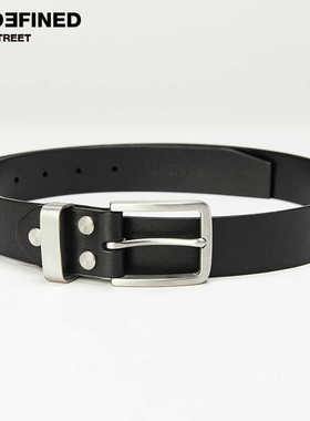 NO.9 OFFICE出品经典正装重磅不锈钢针型扣真皮腰带植鞣革腰带