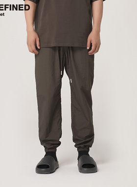 UNDEFINED HIGH STREET夏季轻薄速干面料透气堆叠感尼龙潮牌卫裤