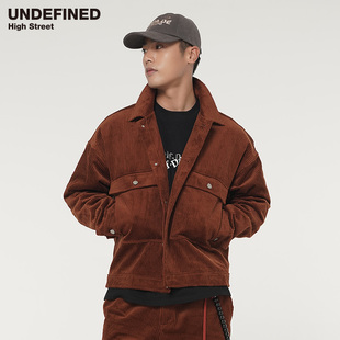 UNDEFINED HIGH STREET潮牌baggy裤型锥形宽松重磅灯芯绒长裤