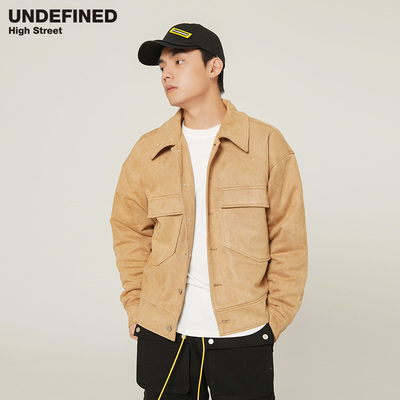 undefined厚冬季麂皮绒夹克加厚