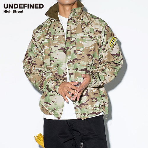 undefined立领秋冬宽松迷彩夹克
