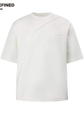 Undefined collection小领口刀割立体裁剪拼接宽松版型短袖T恤