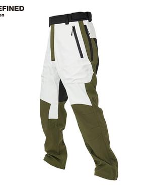 UNDEFINED城市机能系列拼色软壳针织绒多拉链可调节软壳战术长裤