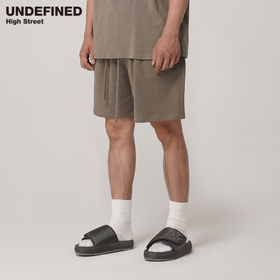 undefined美式潮牌大地色短裤