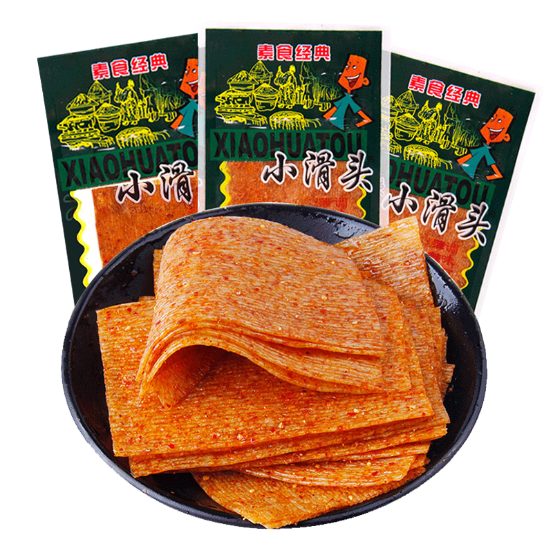 河南小滑头辣条海苔味面筋 火爆鸡筋 即食辣片1包*30包*18g包邮