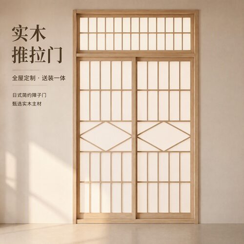 定制实木推拉门全国上门安装