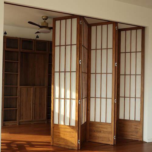 日式推拉门吊轨门卧室门定制实木门厨房折叠门幽灵隐形门谷仓门