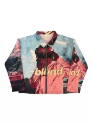 Rulee Black Fear Frank Ocean Blonde Hip-Hop Print Spray Print Zipper Autumn Winter Jacket Long Sleeve