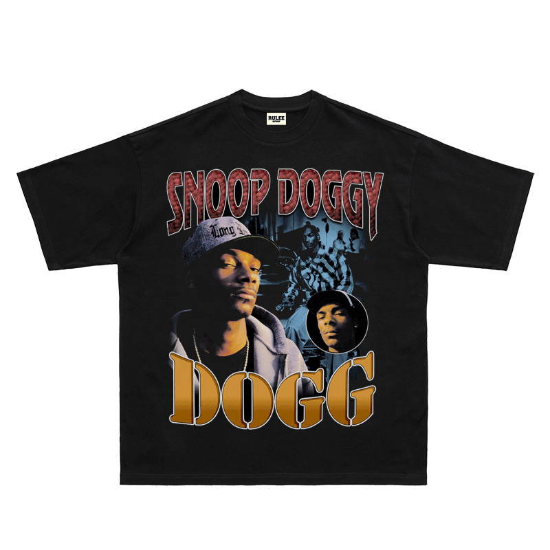 Snoop Dogg狗爷Vintage西海岸HIPHOP短袖嘻哈宽松T恤说唱饶舌Tee