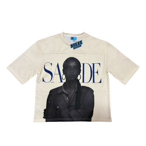 RULEE黑怕 莎黛 SADE 圆领网眼透气歌手短袖美式嘻哈T恤街头复古