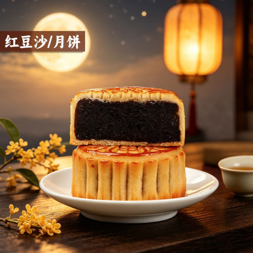 遂雅广式红豆沙老式中秋月饼