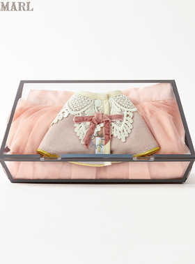 MARLMARL婴儿衣服礼盒女童满月生日礼物围兜礼服tutu裙新年礼物