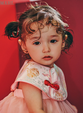 MARLMARL女童围兜婴儿团圆系列口水巾新年限定新中式口水巾yuan