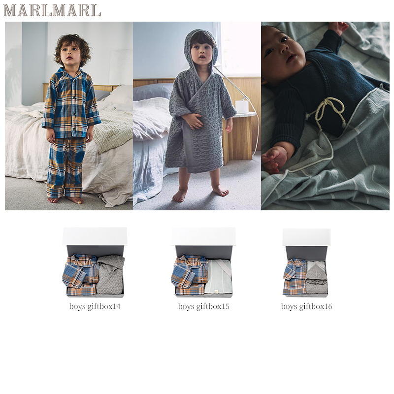 MARLMARL婴儿家居服浴巾毛毯礼盒男宝出生礼新生满月可定制礼物