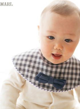MARLMARL婴儿围兜口水巾围嘴男宝男童小绅士装饰半岁领结dolce06