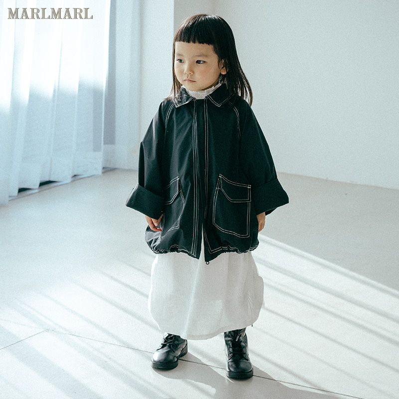 MARLMARL男童女童外套儿童宝宝春秋款英伦风防水风衣上衣swing04