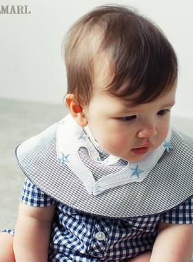 MARLMARL新生婴儿围兜口水巾可旋转吃饭围嘴可爱装饰领collet06