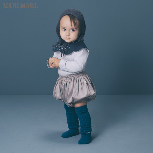 marlmarl暖腿螺纹编织秋冬袜子