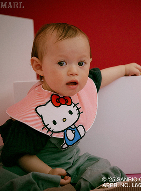 MARLMARL三丽鸥联名HELLOKITTY限定围兜婴儿新年口水巾新年礼物