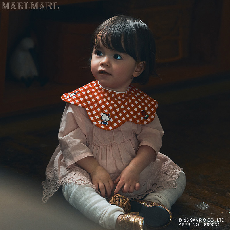 MARLMARL三丽鸥联名HELLO KITTY限定围嘴口水巾婴儿宝宝生日礼物