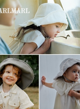 MARLMARL儿童宝宝遮阳帽子拒水渔夫帽防晒太阳帽游泳帽子brim