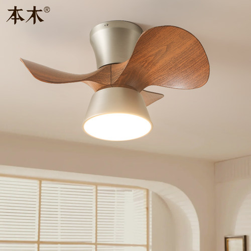 中古主卧室吊扇灯覆古带灯饭厅饭厅静音变频吊扇灯一体吊扇吸顶灯