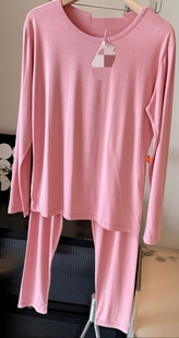 包邮春天秋季女士秋衣秋裤女款内衣套装圆领长袖T恤打底衫+长裤子