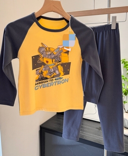 秋季 冬季 保暖长袖 秋裤 男女童内衣2件套装 T恤打底衫 子家居服 包邮