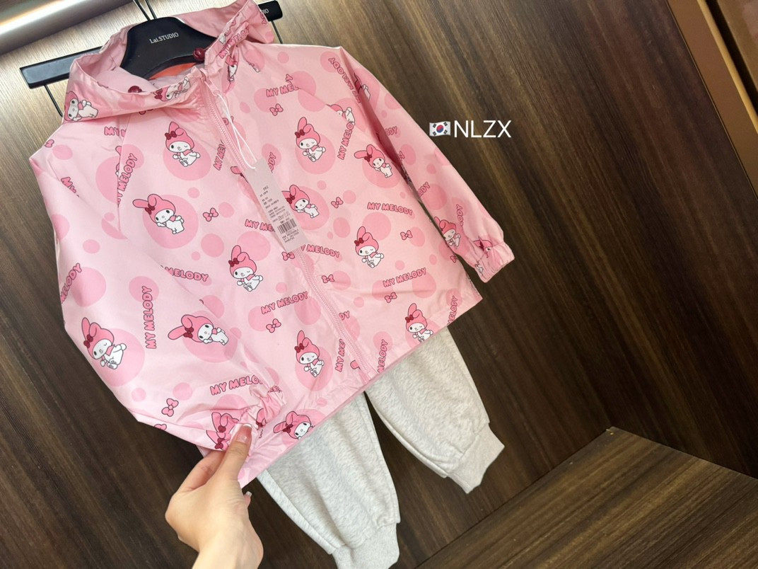 包邮女童春秋外套 双层梭织棉 女宝宝粉色美乐D 两面穿连帽夹克衫