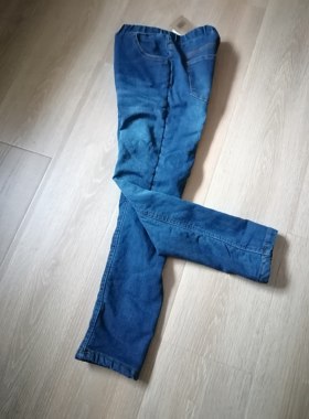 包邮男童牛仔裤女宝宝150码冬季保暖加绒加厚松紧腰羊羔绒长裤子