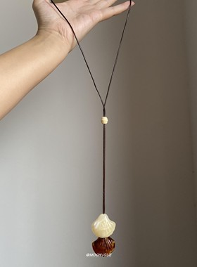 设计感贝壳毛衣项链女款2025新款高端小众长款配饰轻奢精致毛衣链