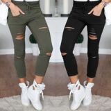 LD European и American Popular Women Jeans Leggings Hole