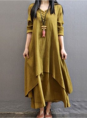 plus-size fashion summer women dress loose ladies dresses女