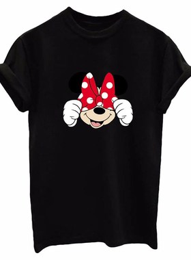 Print Crop Top Tees O-ne Short Sve T-shirt plus size女