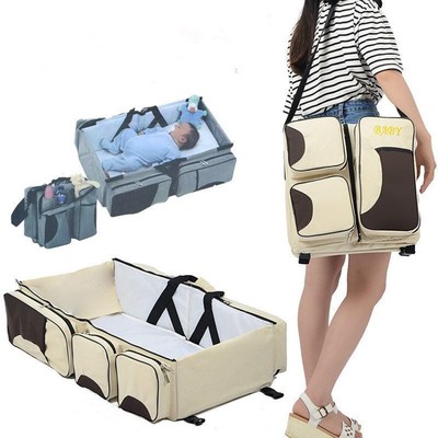 Mommy bag travel bed Foldable baby bed bag妈咪手提旅行床包包
