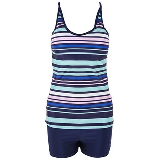 Two Piece Plus Size Swimsuit Women Short High waist Swimwear