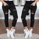 LD European и American Popular Women Jeans Leggings Hole