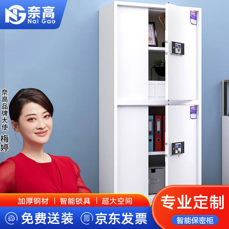 奈高保密柜文件柜双保险铁皮柜办公资料柜员工柜电子密码锁档案柜怎么看?