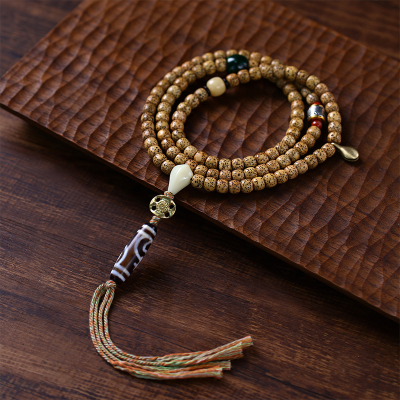 天然星月菩提108颗佛珠手持男  民族风天珠项链/手链女 饰品批发