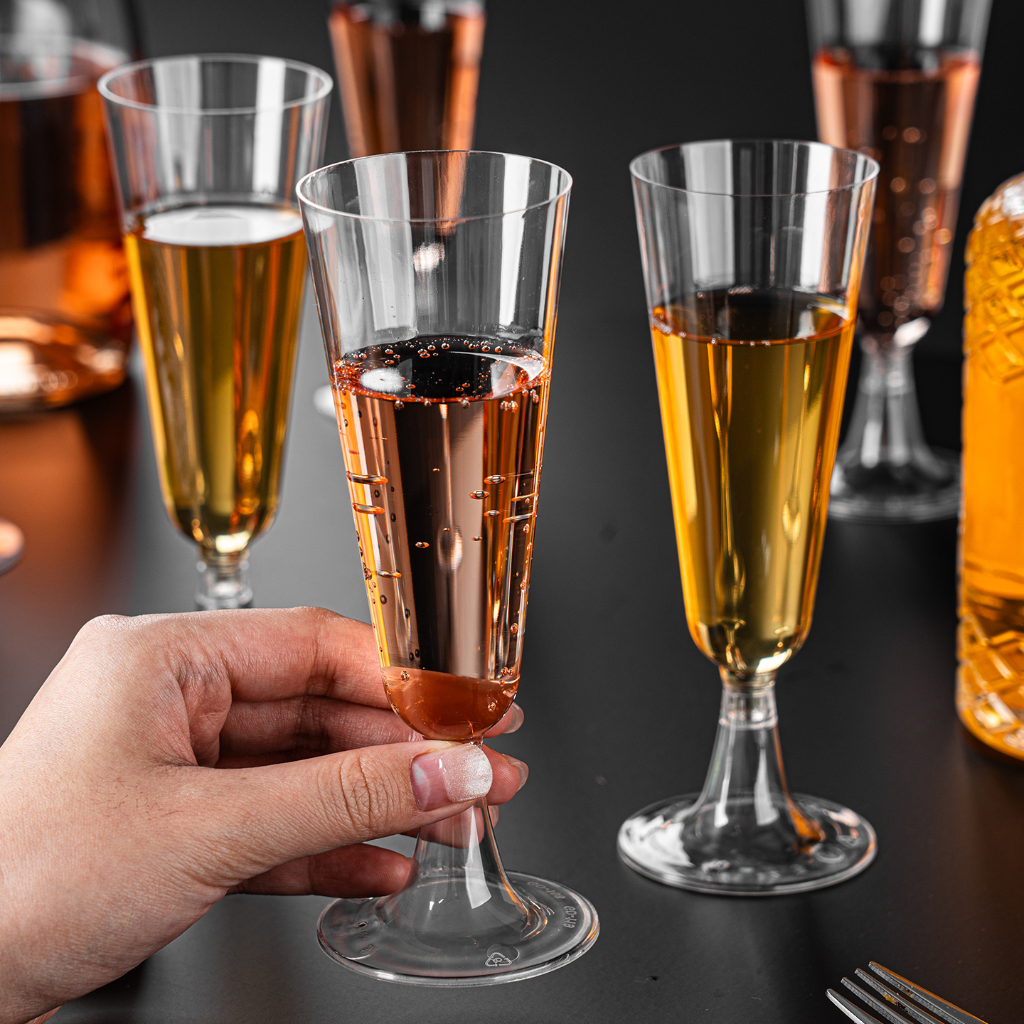 一次性高脚杯慕斯杯甜品台透明塑