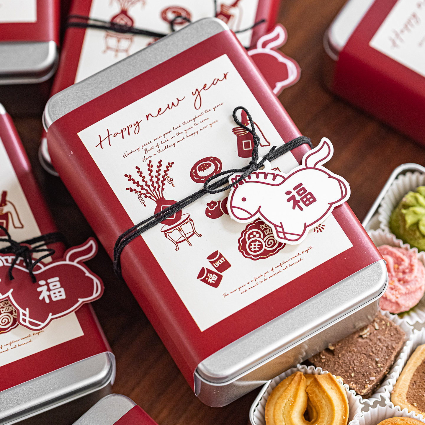新年包装盒年货礼品铁盒空盒子2026马年过年春节伴手零食礼盒礼物
